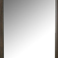 Fel Dresser Mirror, Beveled Glass, Dark Brown Wood Frame, 44x45 - BM340888
