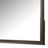 Fel Dresser Mirror, Beveled Glass, Dark Brown Wood Frame, 44x45 - BM340888