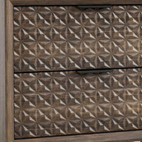 Fel Nightstand, 2 Drawers, Dark Brown Wood, 25 Inch - BM340889