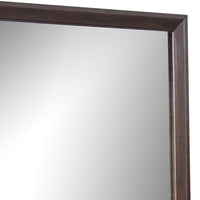 Nitz Dresser Mirror, Beveled Glass, Espresso Brown Solid Wood Frame, 36x40 - BM340891