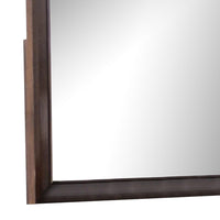 Nitz Dresser Mirror, Beveled Glass, Espresso Brown Solid Wood Frame, 36x40 - BM340891
