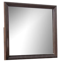 Nitz Dresser Mirror, Beveled Glass, Espresso Brown Solid Wood Frame, 36x40 - BM340891
