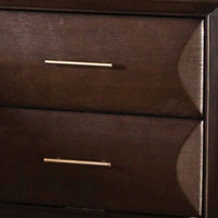 Nitz Nightstand, 2 Drawers, Espresso Brown Solid Wood, 27 Inch - BM340892