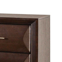 Nitz Nightstand, 2 Drawers, Espresso Brown Solid Wood, 27 Inch - BM340892