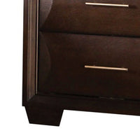Nitz Nightstand, 2 Drawers, Espresso Brown Solid Wood, 27 Inch - BM340892