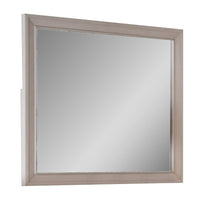 Nitz Dresser Mirror, Beveled Glass, White Solid Wood Frame, 36x40 - BM340894