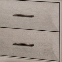 Nitz Nightstand, 2 Drawers, White Solid Wood, Metal Handles, 27 Inch - BM340895
