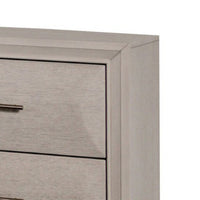 Nitz Nightstand, 2 Drawers, White Solid Wood, Metal Handles, 27 Inch - BM340895
