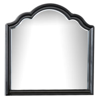 Eleena Dresser Mirror, Beveled Glass, Black Solid Wood Frame, 41x42 - BM340901