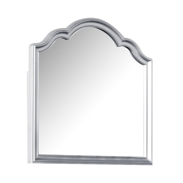 Eleena Dresser Mirror, Beveled Glass, Silver Solid Wood Frame, 41x42 - BM340904