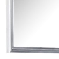Eleena Dresser Mirror, Beveled Glass, Silver Solid Wood Frame, 41x42 - BM340904