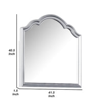 Eleena Dresser Mirror, Beveled Glass, Silver Solid Wood Frame, 41x42 - BM340904