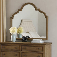 Lyla Dresser Mirror, Beveled Glass, Rustic Oak Brown Solid Wood, 41x50 - BM340907