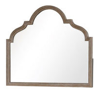 Lyla Dresser Mirror, Beveled Glass, Rustic Oak Brown Solid Wood, 41x50 - BM340907