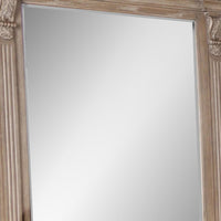 Reven Dresser Mirror, Beveled Glass, Weathered Oak Solid Wood, 46 Inch - BM340910