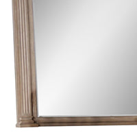 Reven Dresser Mirror, Beveled Glass, Weathered Oak Solid Wood, 46 Inch - BM340910