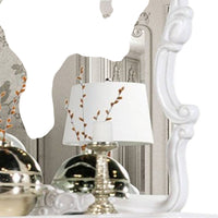 Valena Dresser Mirror, Beveled Glass, White Solid Wood Frame, 45 Inch - BM340913