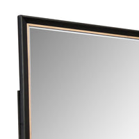 Yada Dresser Mirror, Beveled Glass, Espresso Brown Wood, Gold, 39x48 - BM340917