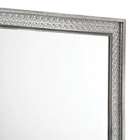 Cyl 36 x 41 Dresser Mirror with Scale Molding Trim, Metallic Gray Wood - BM340926