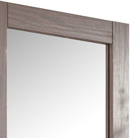 Stav 40 Inch Wall Mirror, Rustic White Solid Wood Rectangular Frame - BM340927