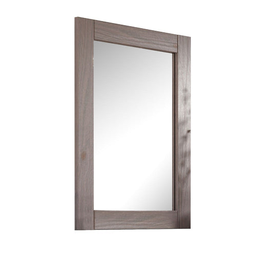 Stav 40 Inch Wall Mirror, Rustic White Solid Wood Rectangular Frame - BM340927