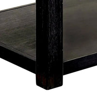 Medy Coffee Table with Lower Shelf, 48 Inch, Antique Black Wood Veneer - BM340933