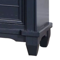 Zeny Nightstand, 1 Cup Handle Drawer w 1 Shelf, Slate Blue Solid Wood - BM340936