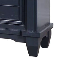 Zeny Nightstand, 1 Cup Handle Drawer w 1 Shelf, Slate Blue Solid Wood - BM340936