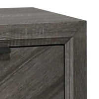 Vey Nightstand with 2 Drawers, Gray Chevron Patterned Fronts - BM340937