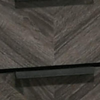 Vey Nightstand with 2 Drawers, Gray Chevron Patterned Fronts - BM340937