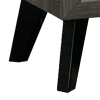 Vey Nightstand with 2 Drawers, Gray Chevron Patterned Fronts - BM340937
