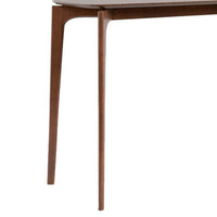 Ebik Counter Height Table, 59 Inch Walnut Brown Solid Wood Top and Legs - BM340948