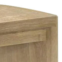 Edey Dining Bench, Rounded Corners, 51 Inch Oak Brown Solid Rubberwood - BM340949