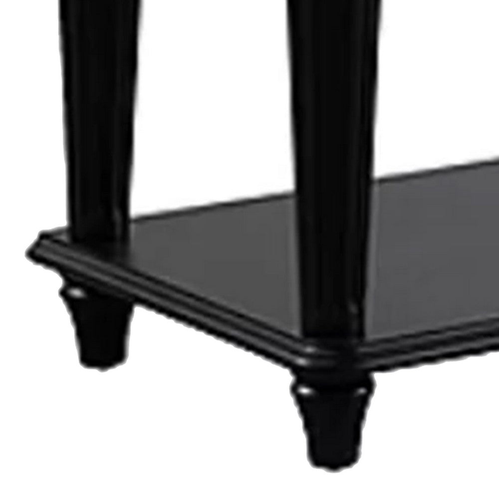 Hixe Dining Sideboard Server, 60 Inch, 1 Drawer w 2 Cabinets and Open Wine Rack, Black - BM340955