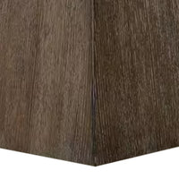 Asten Side End Table, 22 Inch, Square White Marble Top, Walnut Brown - BM340956