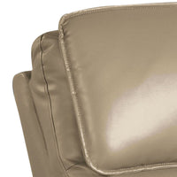 Sily Power Recliner Chair, Flange Trim, Foam Beige Faux Leather Seat - BM340959