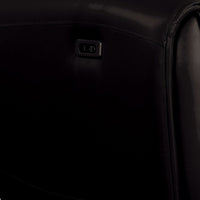 Sily Power Recliner Chair, Flange Trim, Foam Black Faux Leather Seat - BM340960