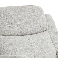 Becy Manual Glider Recliner Chair, Padded Track Arms, Light Gray - BM340962