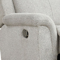 Becy Manual Glider Recliner Chair, Padded Track Arms, Light Gray - BM340962