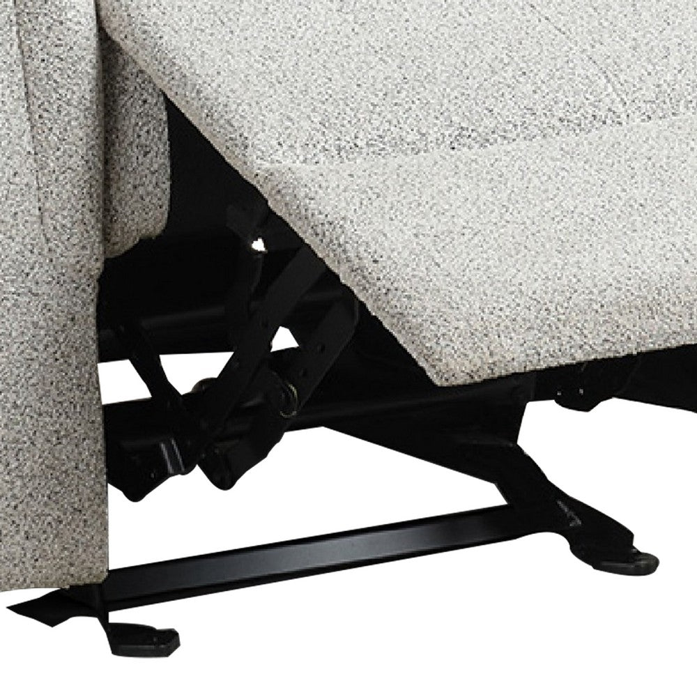 Becy Manual Glider Recliner Chair, Padded Track Arms, Light Gray - BM340962