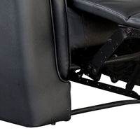 Lenne Manual Recliner Chair, Flared Padded Arms, Black Leather Match - BM340964