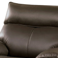 Ozy Manual Recliner Chair, Pillow Top Arms, Dark Brown Leather Match - BM340967