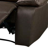 Ozy Manual Recliner Chair, Pillow Top Arms, Dark Brown Leather Match - BM340967