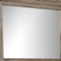 Zea Vanity Dresser Mirror, Elegant Crown Moldings in Aged Oak Brown - BM340996