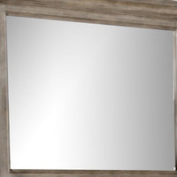 Zea Vanity Dresser Mirror, Elegant Crown Moldings in Aged Oak Brown - BM340996