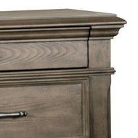 Zea Nightstand for Bedroom, 3 Drawers, Transitional Aged Oak Brown - BM340997