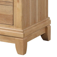 Lexa Nightstand with 3 Drawers, Farmhouse Natural Oak Brown - BM341004