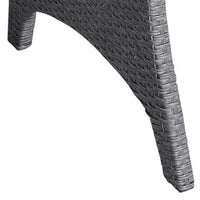 Maria Outdoor Dining Table, 57 Inch Top w/ Shelf, Gray Rattan Woven - BM341006