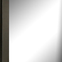Kena Vanity Dresser Mirror, 2 Tone Metallic Gray Asymmetrical Frame - BM341010