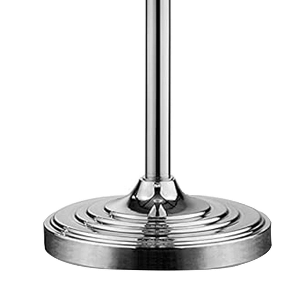 Fena Floor Lamp, Crystal Accent Drum Shade, 62 Inch Chrome Metal Base - BM341013